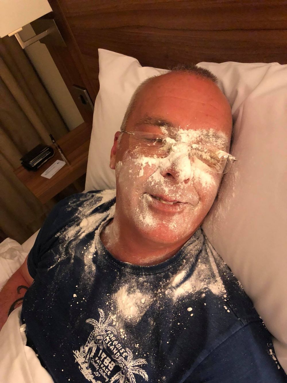 Brian a bit worse for wear...
